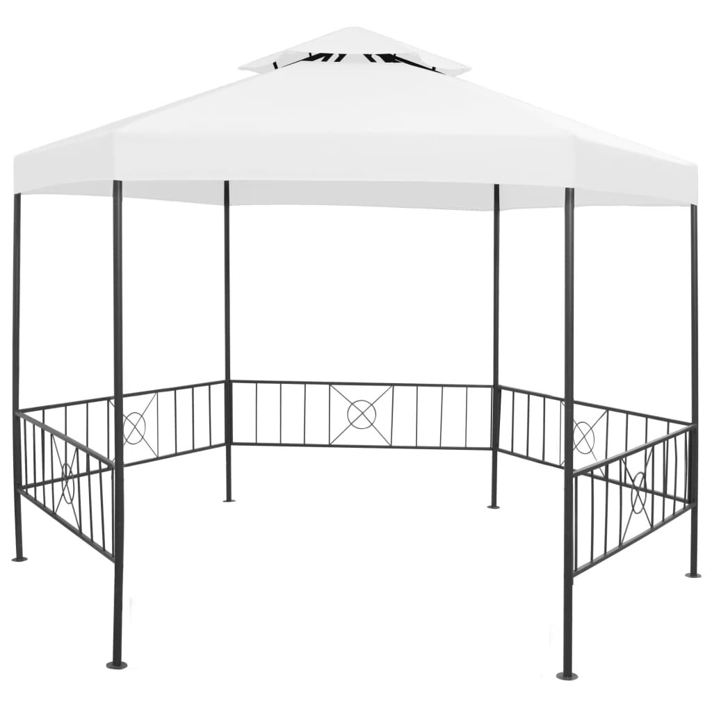 vidaXL Garden Gazebo 323x275x265 cm White 180 g/m²