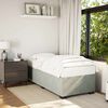 vidaXL Bed Frame without Mattress Light Grey Twin Velvet