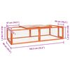 vidaXL Rabbit Hutch 183x90x46.5 cm Solid Firwood