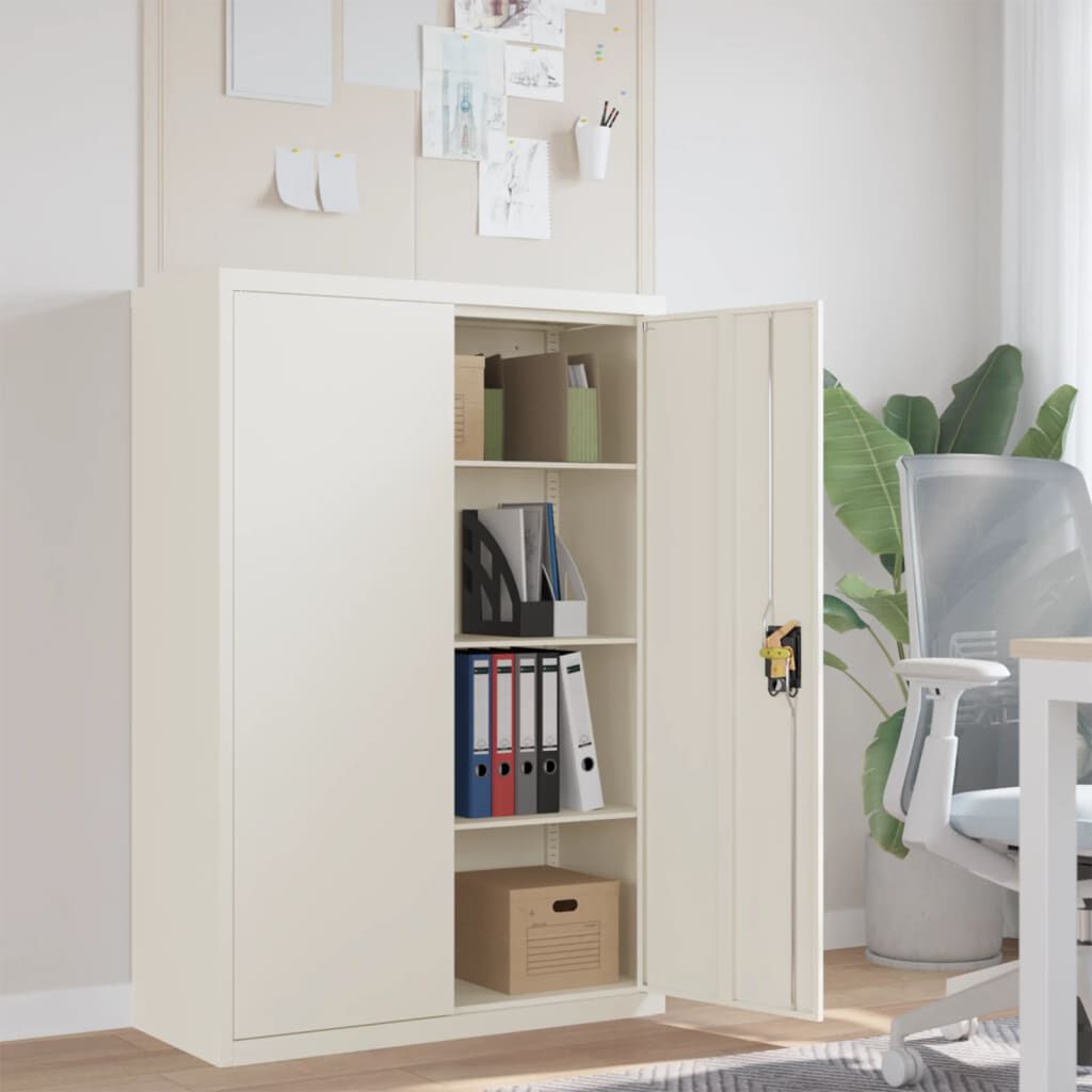 vidaXL File Cabinet White 90x40x140 cm Steel