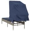 vidaXL Sun Lounger with Canopy Grey Poly Rattan