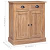 vidaXL Side Cabinet 65x30x75 cm Solid Teak