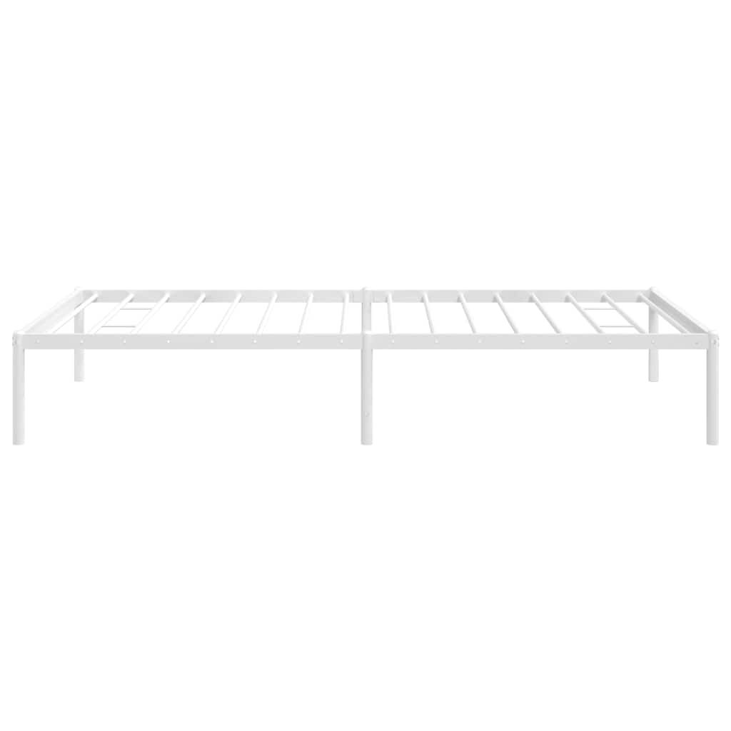 vidaXL Metal Bed Frame without Mattress White 100x190cm