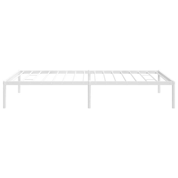 vidaXL Metal Bed Frame without Mattress White 100x190cm