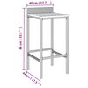 vidaXL 5 Piece Garden Bar Set Grey Poly Rattan& Solid Wood Acacia