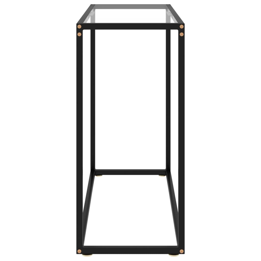 vidaXL Console Table Transparent 80x35x75 cm Tempered Glass