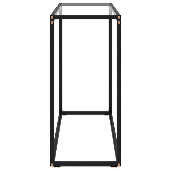 vidaXL Console Table Transparent 80x35x75 cm Tempered Glass