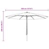 vidaXL Garden Parasol with Wooden Pole 350 cm Blue