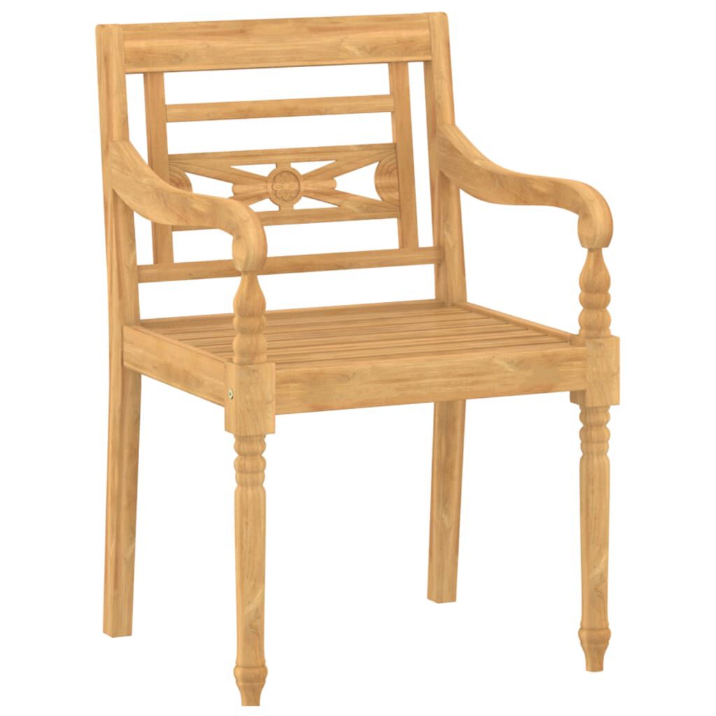 vidaXL 5 Piece Garden Dining Set Solid Teak Wood