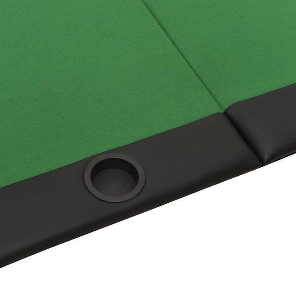 vidaXL 10-Player Folding Poker Table Green 207x106x76 cm