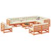 vidaXL 11 Piece Garden Sofa Set Wax Brown Solid Wood Pine