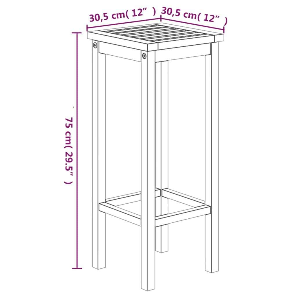 vidaXL 3 Piece Garden Bar Set Solid Wood Acacia