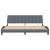 vidaXL Bed Frame with LED without Mattress "Hanko" Dark Grey 193x203 cm Velvet