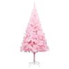 vidaXL Artificial Pre-lit Christmas Tree with Ball Set Pink 240 cm PVC