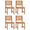 vidaXL Garden Chairs 4 pcs Solid Wood Teak