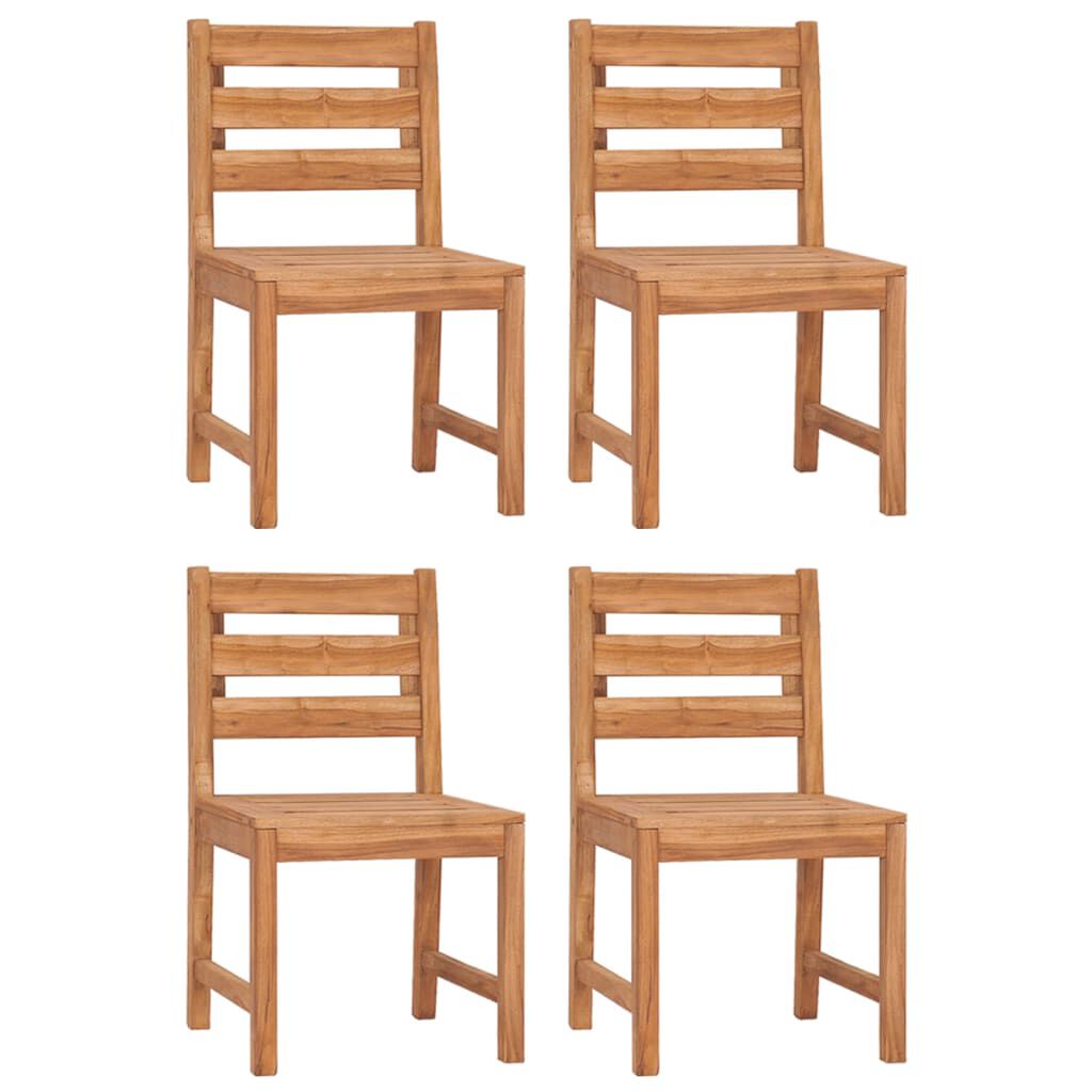 vidaXL Garden Chairs 4 pcs Solid Wood Teak