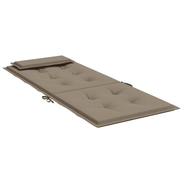 vidaXL Highback Chair Cushions 2 pcs Taupe Oxford Fabric