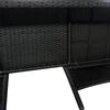 vidaXL 2-Seater Garden Sofa with Tea Table Poly Rattan Black