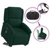 vidaXL Electric Stand up Massage Recliner Chair Dark Green Velvet