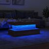 vidaXL Coffee Table with LED Lights Brown Oak 90x50x40 cm