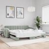 vidaXL Daybed with Trundle without Mattress Light Grey 100x190 cm