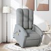 vidaXL Stand up Massage Recliner Chair Light Grey Fabric