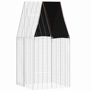 vidaXL Rabbit Cage Silver 100 x 100 x 210 cm Galvanised Steel
