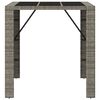 vidaXL Bar Table with Glass Top Grey 105x80x110 cm Poly Rattan