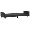 vidaXL 2 Piece Sofa Set Black Faux Leather