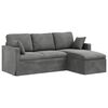 vidaXL Sofa Dark Grey 198 x 134 x 80 cm Velvet