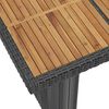 vidaXL 7 Piece Outdoor Dining Set with Cushions Poly Rattan Black