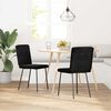vidaXL Dining Chairs 2 pcs Black Velvet