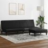 vidaXL 2 Piece Sofa Set Black Faux Leather