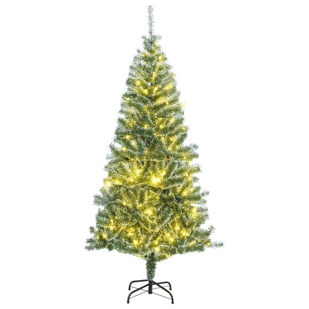 vidaXL Artificial Christmas Tree 300 LEDs & Flocked Snow 240 cm