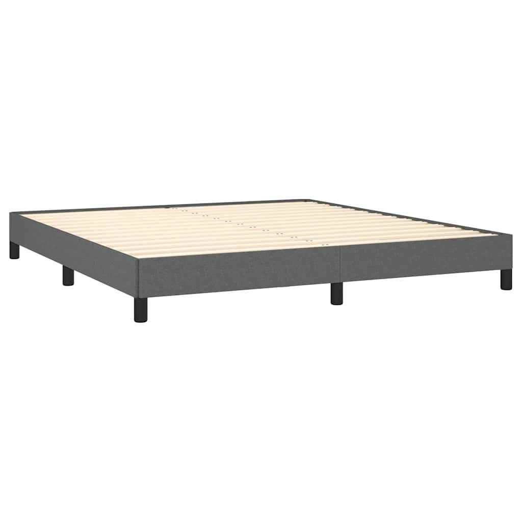 vidaXL Bed Frame without Mattress Dark Grey California King Fabric