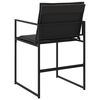 vidaXL Garden Chairs with Cushions 4 pcs Black Steel and Textilene
