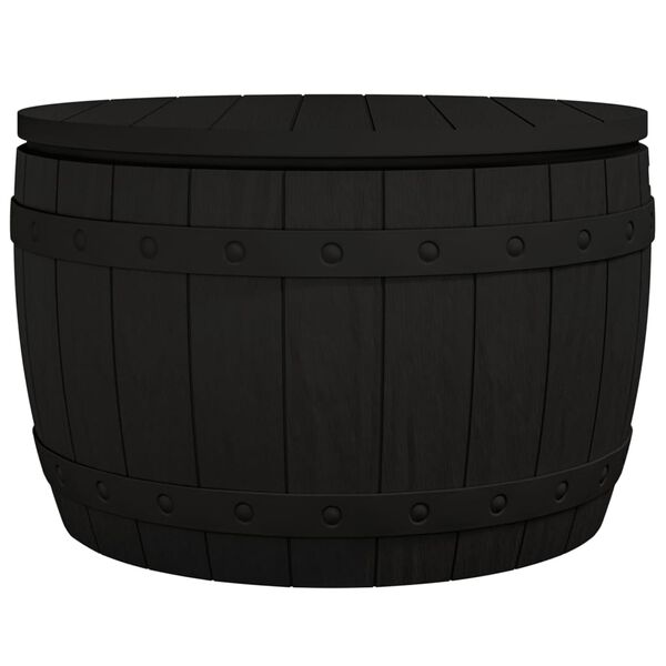 vidaXL 3-in-1 Garden Storage Box Black Polypropylene