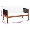 vidaXL 4 Piece Garden Lounge Set Solid Acacia Wood