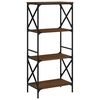 vidaXL Bookcase 4-Tier Brown Oak 59x35x132 cm Engineered Wood