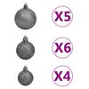 vidaXL Artificial Half Pre-lit Christmas Tree with Ball Set Green 150 cm