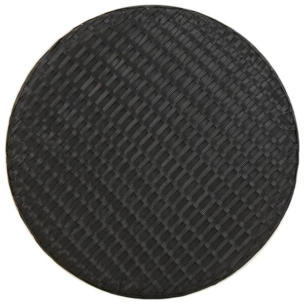 vidaXL Tea Table Black 45 cm Poly Rattan