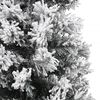 vidaXL Slim Artificial Christmas Tree with Flocked Snow Green 150 cm PVC