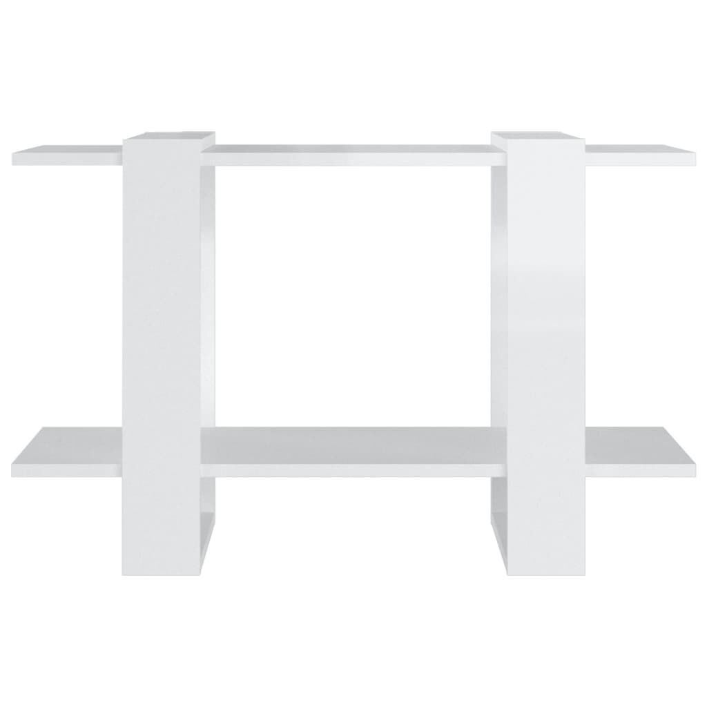 vidaXL Book Cabinet/Room Divider High Gloss White 80x30x51 cm