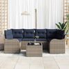 vidaXL Garden Sofa Set Grey 55 x 55 x 37 cm Poly Rattan