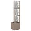 vidaXL Garden Planter Grey 36 x 36 x 140 cm Polypropylene