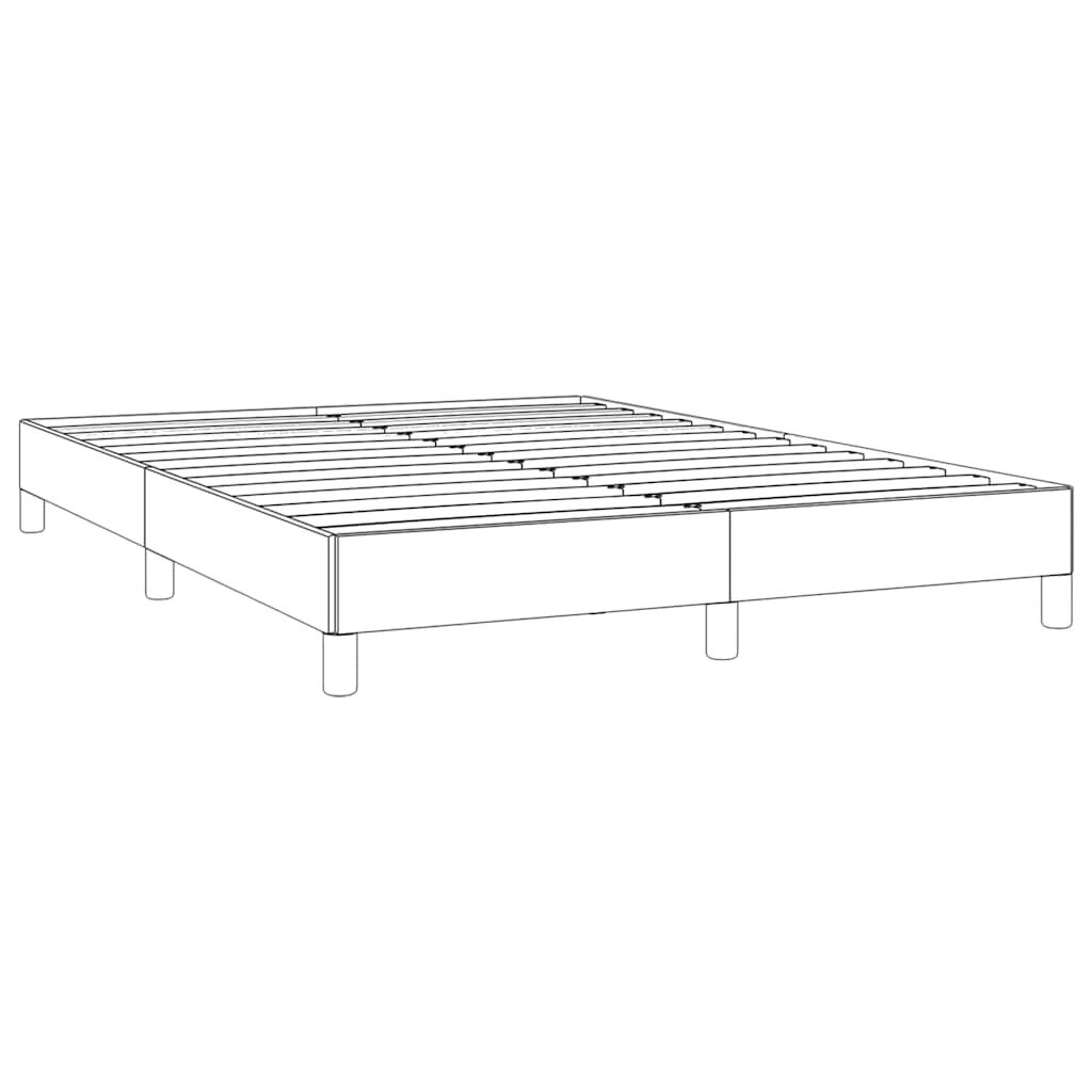 vidaXL Bed Frame without Mattress Black 137x187 cm Double Faux Leather
