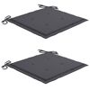 vidaXL Garden Chairs 2 pcs with Anthracite Cushions Solid Teak Wood
