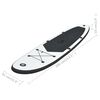 vidaXL Inflatable Stand Up Paddle Board Set Black and White