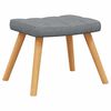 vidaXL Rocking Chair with a Stool Light Grey Fabric