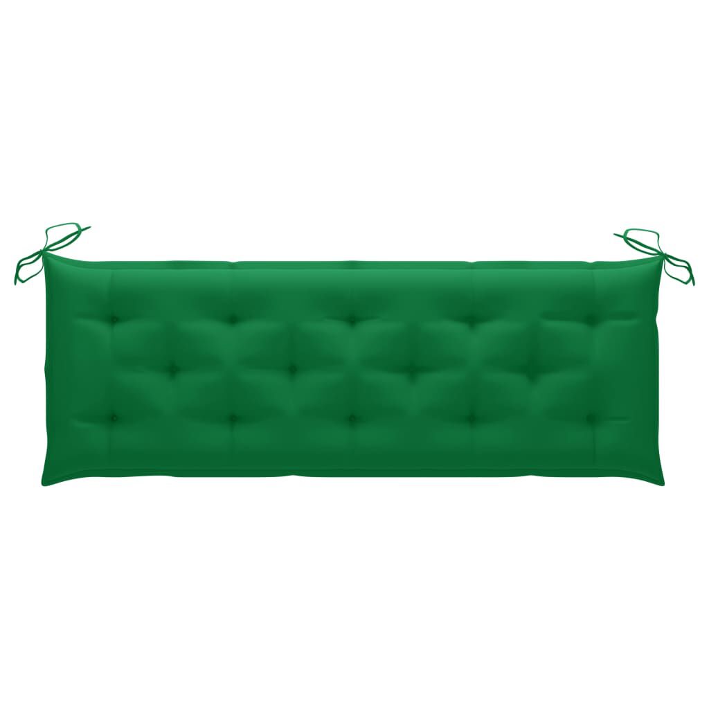 vidaXL 3-Seater Garden Bench with Cushion 150 cm Solid Eucalyptus Wood
